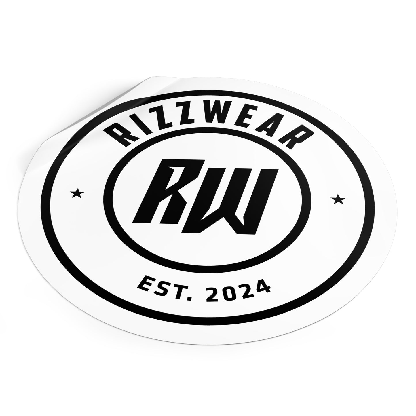 RizzWear Round Logo Vinyl Stickers