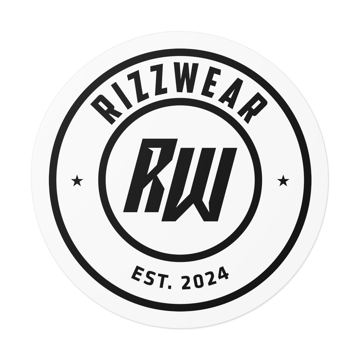 RizzWear Round Logo Vinyl Stickers