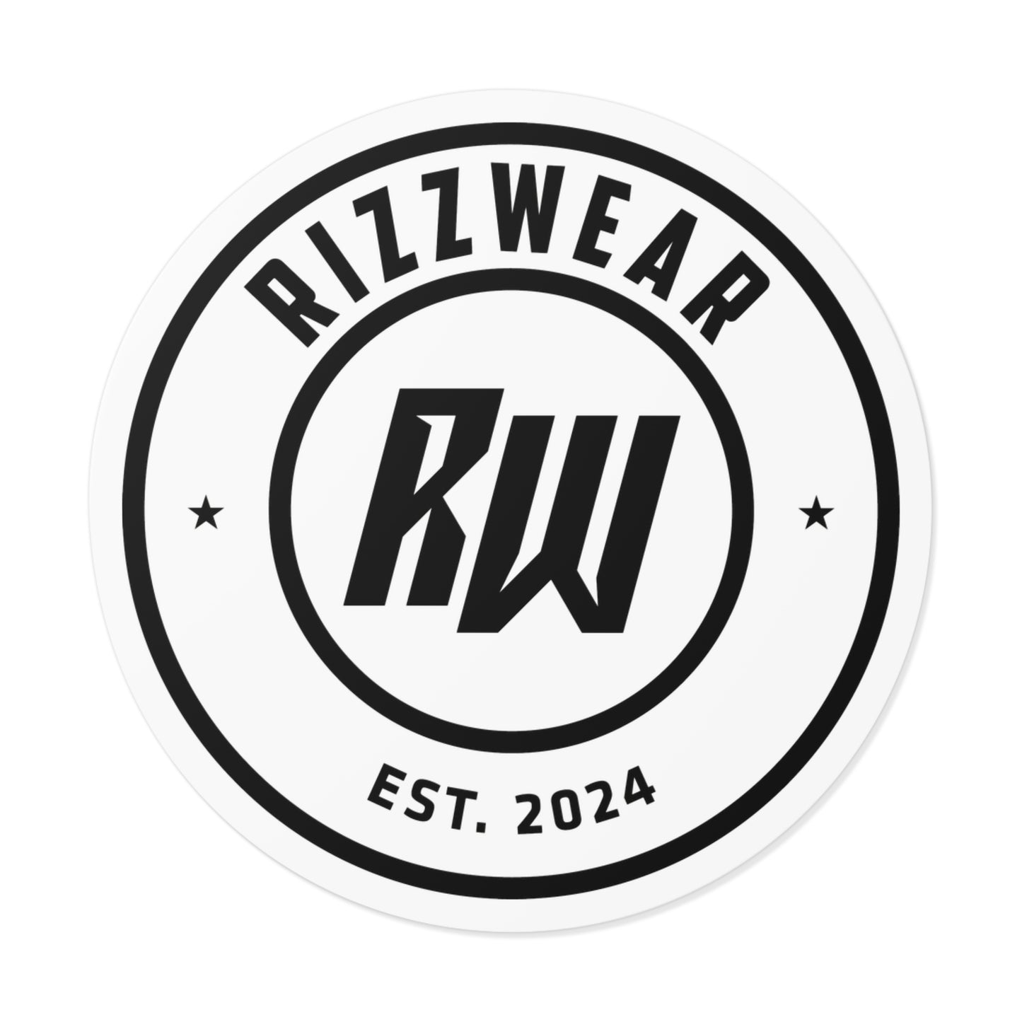 RizzWear Round Logo Vinyl Stickers