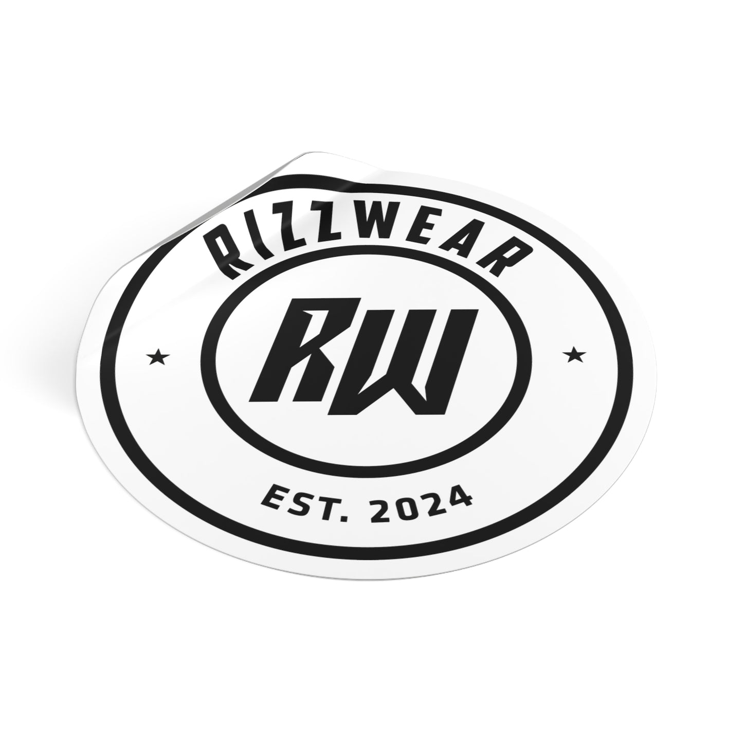 RizzWear Round Logo Vinyl Stickers