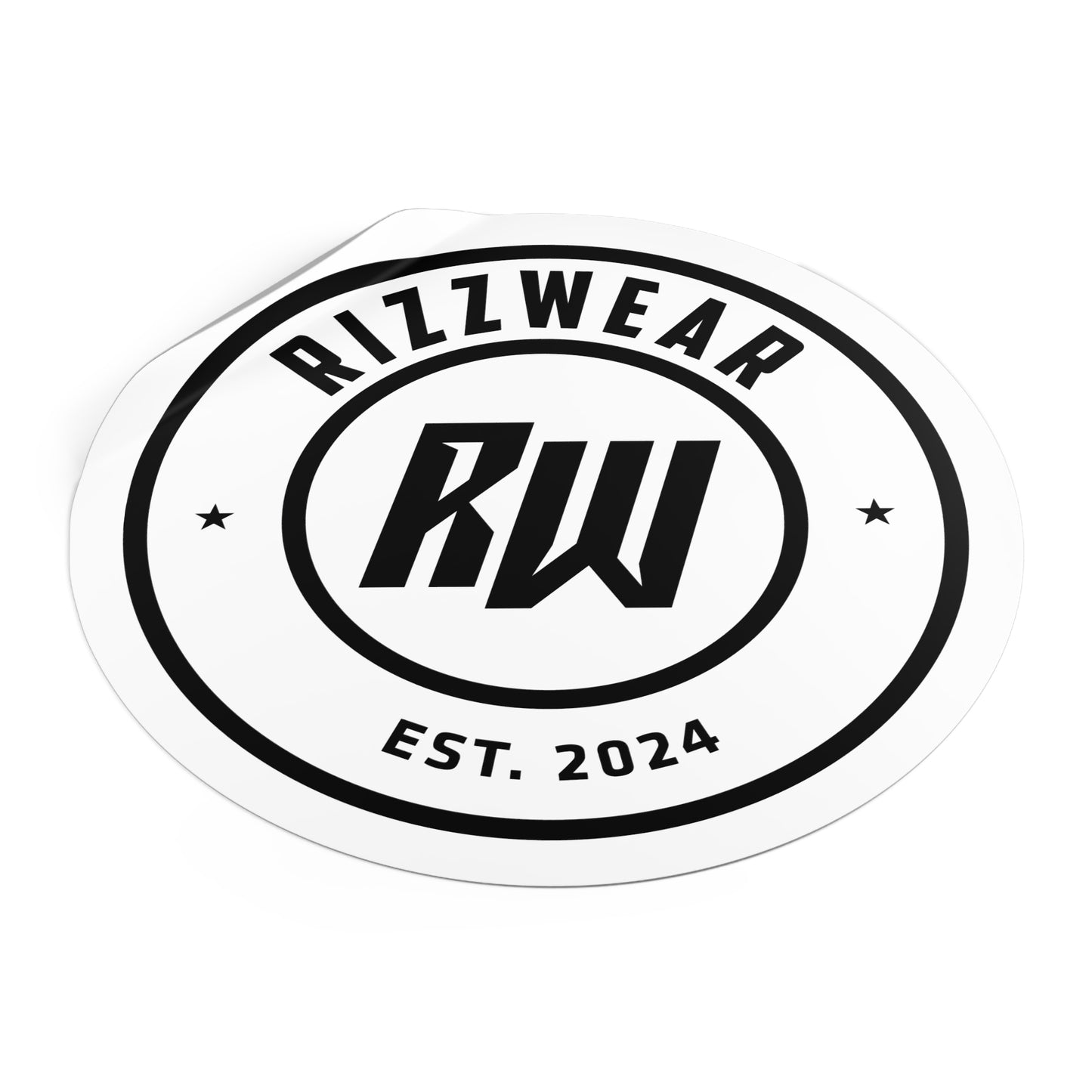 RizzWear Round Logo Vinyl Stickers
