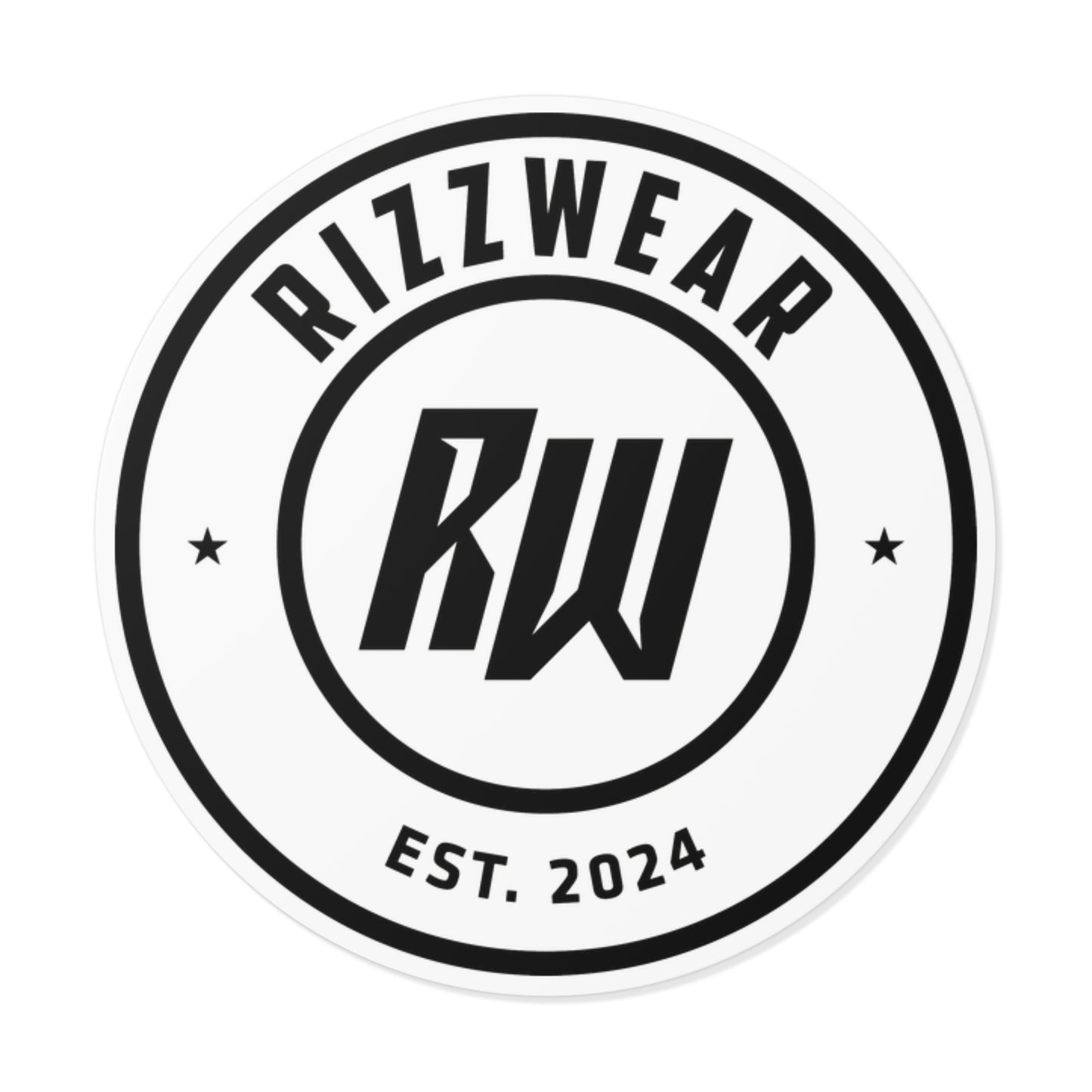 RizzWear Round Logo Vinyl Stickers