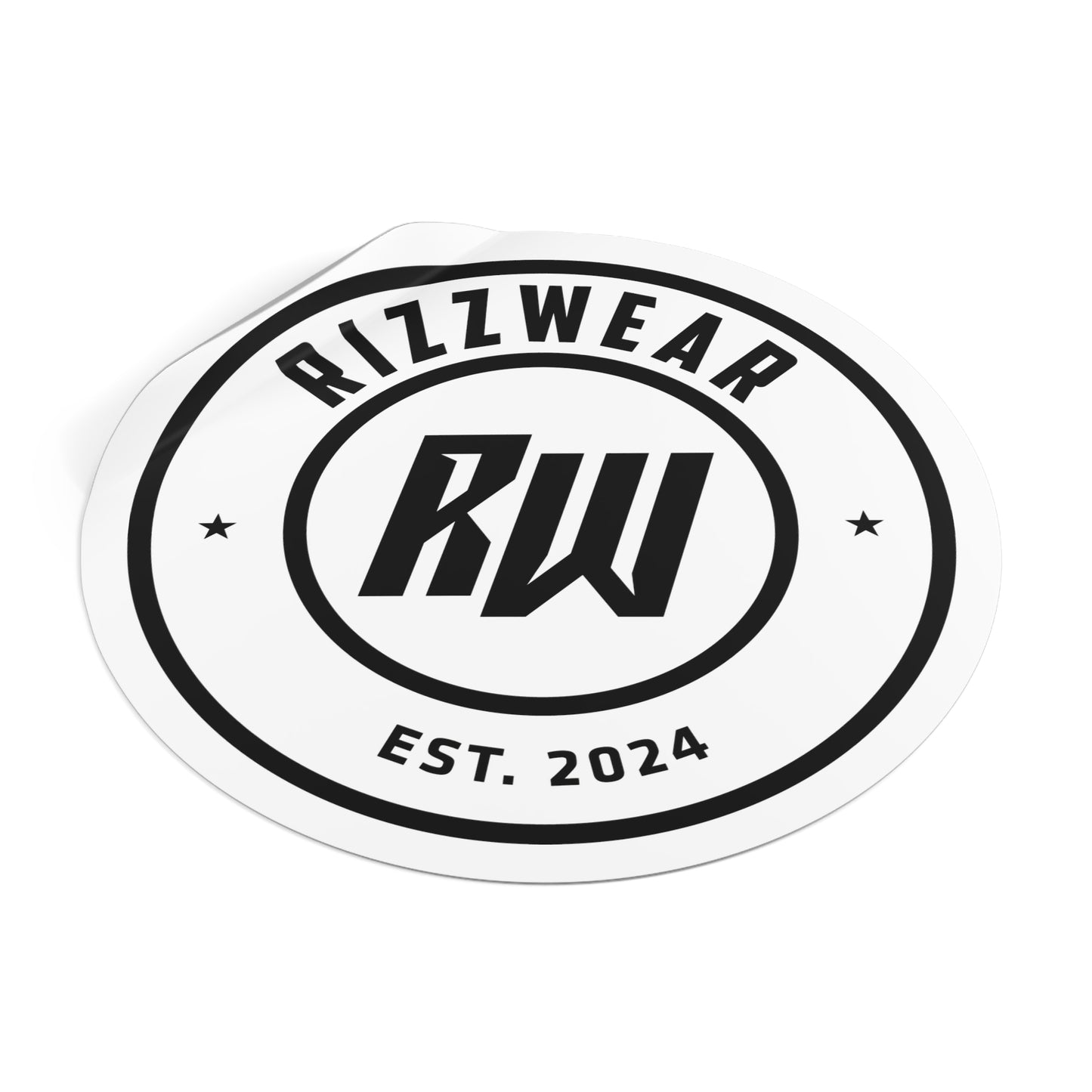 RizzWear Round Logo Vinyl Stickers