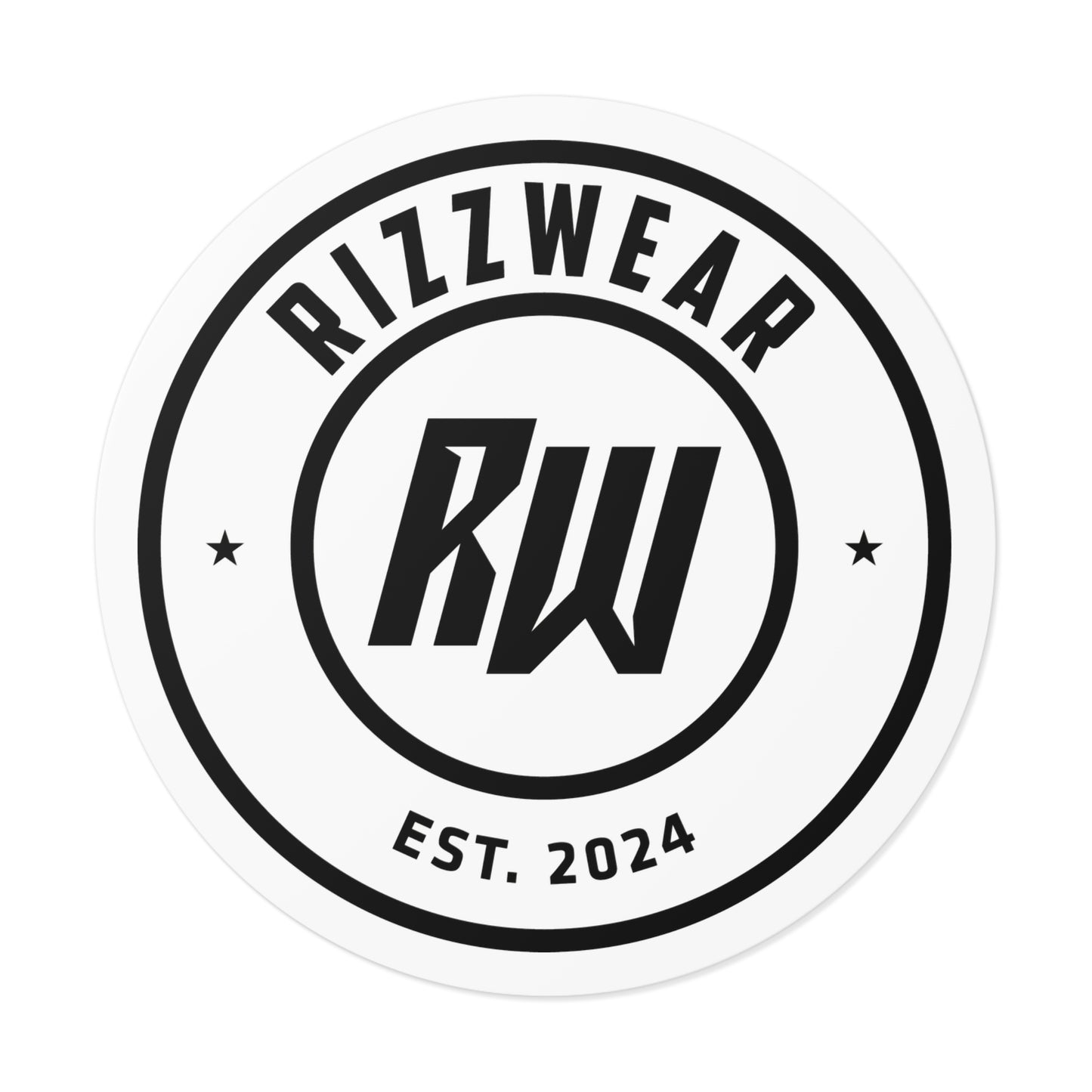 RizzWear Round Logo Vinyl Stickers